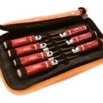 7pcs Mini Tool Set, 1.5, 2.0, 2.5mm Allen + 4.5, 5.5 Socket + Screw Driver Tips