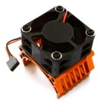 42mm Orange Motor Heatsink+40x40mm Cooling Fan 16k rpm for 1/10 Summit & E-Revo