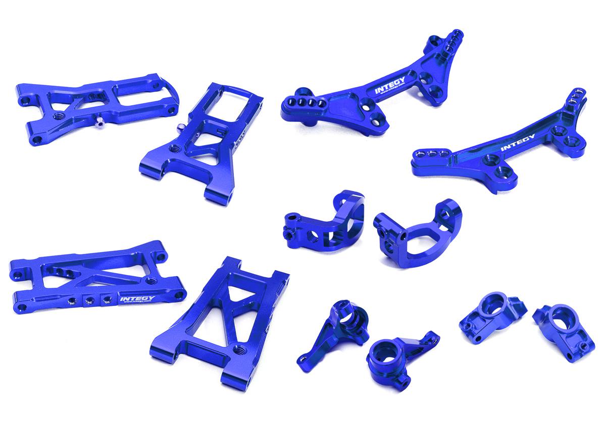 C28618BLUE Billet Machined Suspension Kit for Tamiya 1/10 TA07 PRO - Image 1