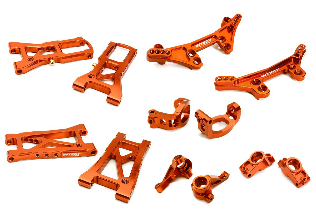 C28618ORANGE Billet Machined Suspension Kit for Tamiya 1/10 TA07 PRO - Image 1