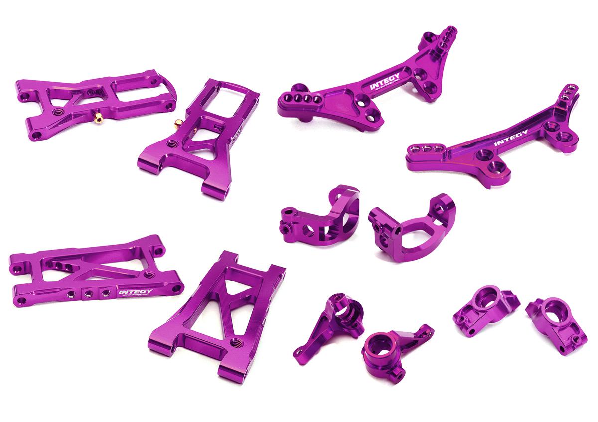 C28618PURPLE Billet Machined Suspension Kit for Tamiya 1/10 TA07 PRO - Image 1