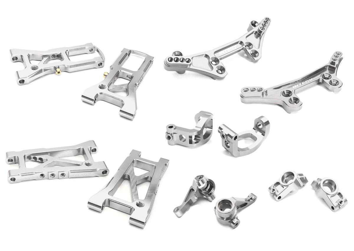 C28618SILVER Billet Machined Suspension Kit for Tamiya 1/10 TA07 PRO - Image 1