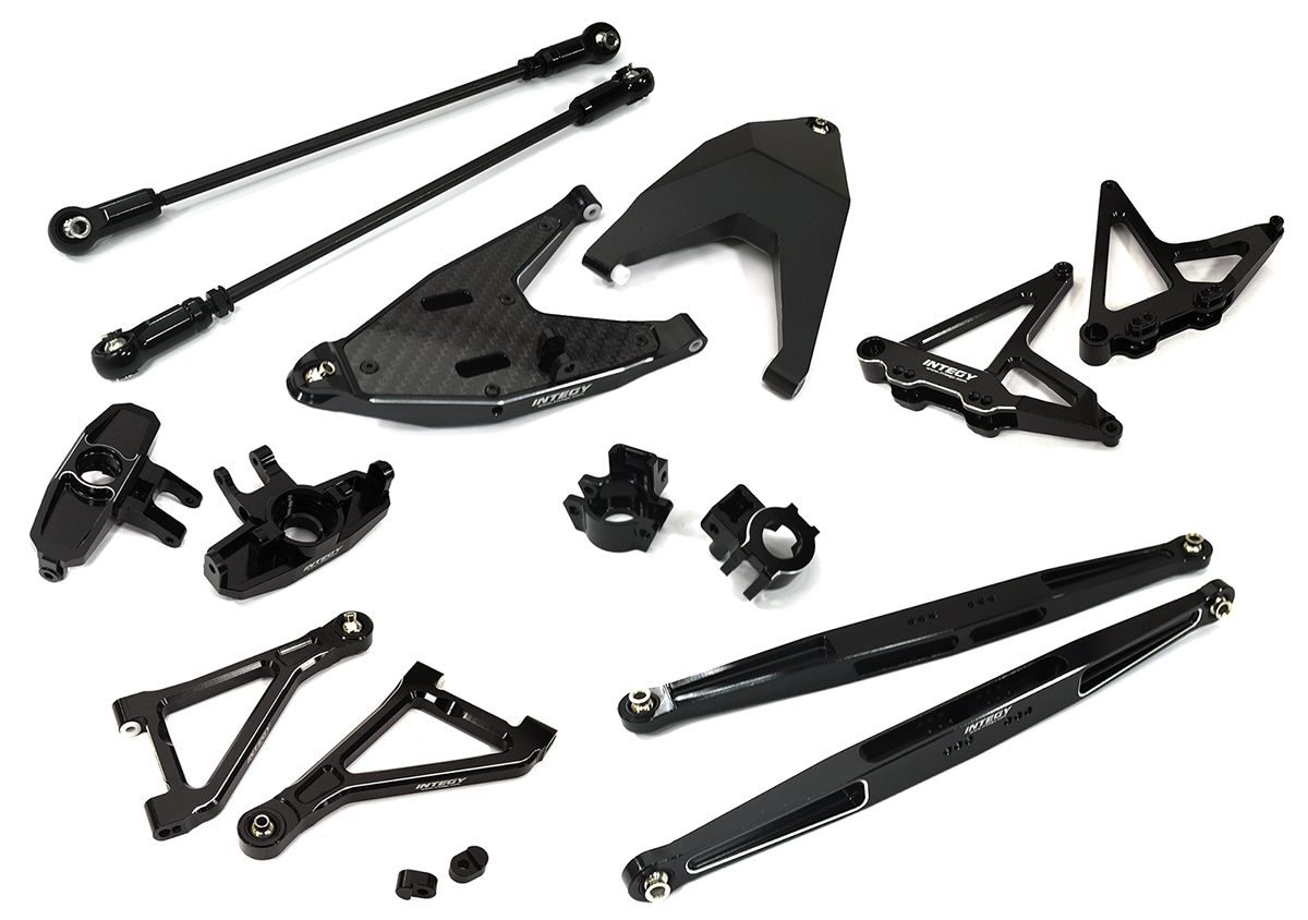 C28629BLACK Billet Machined Alloy Suspension Kit for Traxxas 1/7 Unlimited Desert Racer - Image 1