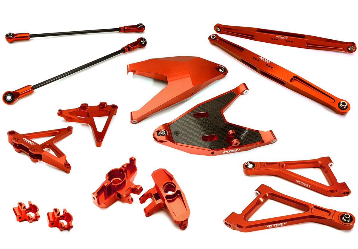C28629RED Billet Machined Alloy Suspension Kit for Traxxas 1/7 Unlimited Desert Racer - Image 1