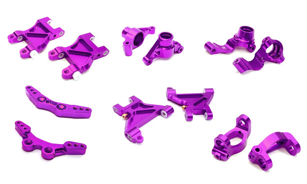 C28630PURPLE Billet Machined Suspension Kit for Tamiya 1/10 M-07 - Image 1