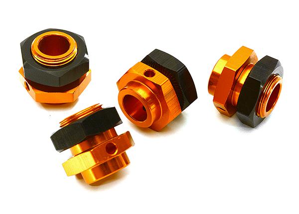 C28667ORANGE Billet Machined 17mm Wheel Adapters for Arrma Kraton 6S BLX Brushless AR310484 - Image 1