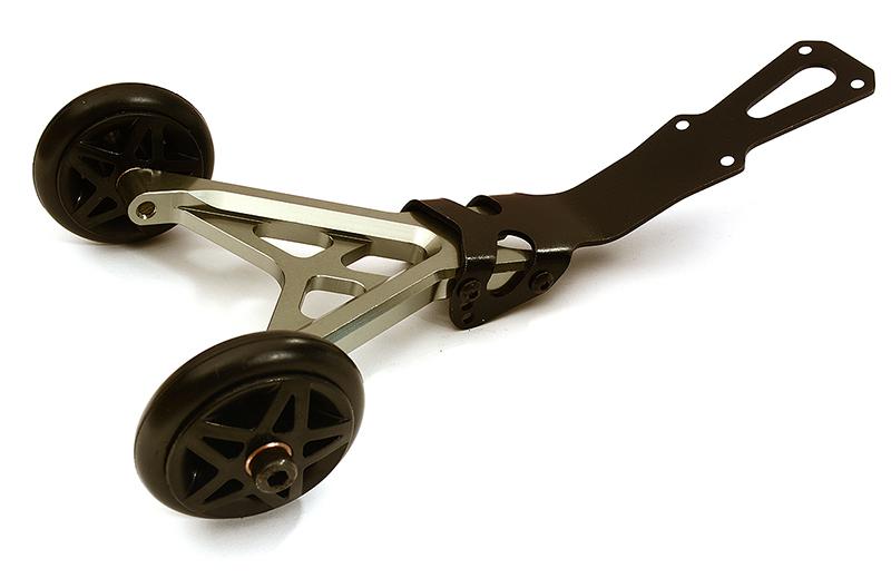 C28675GREY Billet Machined Wheelie Bar Set for Traxxas 1/10 Stampede 4X4 - Image 1