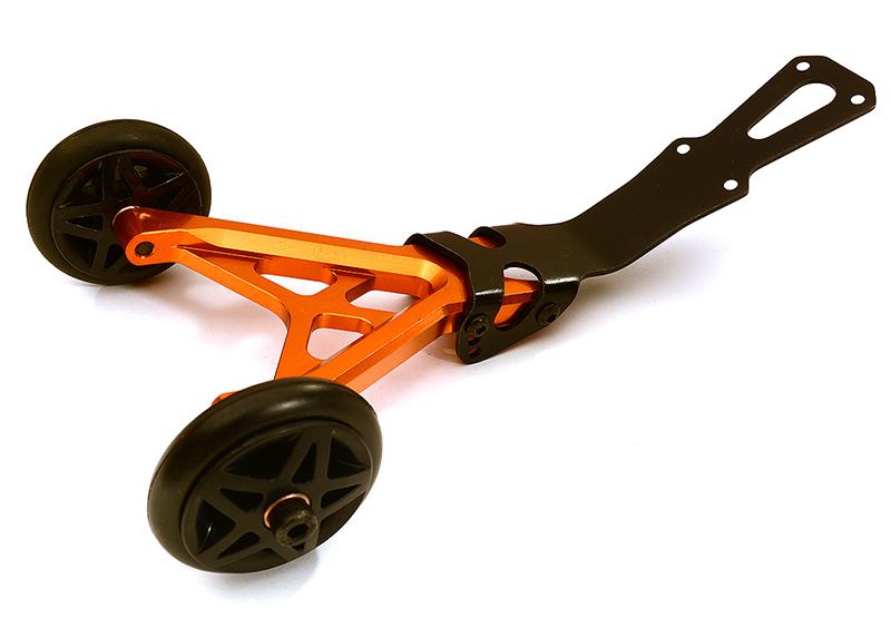 C28675ORANGE Billet Machined Wheelie Bar Set for Traxxas 1/10 Stampede 4X4 - Image 1