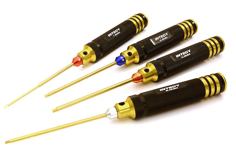 C28718 Precision Tool Allen Hex (4) Wrench Set 1.5, 2, 2.5 & 3mm with Ti-Nitride Tips - Image 1