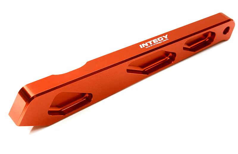 C28722RED Billet Short Rear Chassis Brace for Arrma 1/8 Notorious, Outcast 6S BLX AR320446 - Image 1