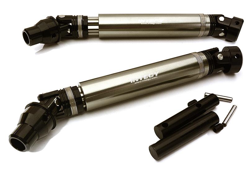C28727GREY Billet Machined Alloy Universal Drive Shafts for Traxxas 1/10 E-Revo 2.0 8650 - Image 1