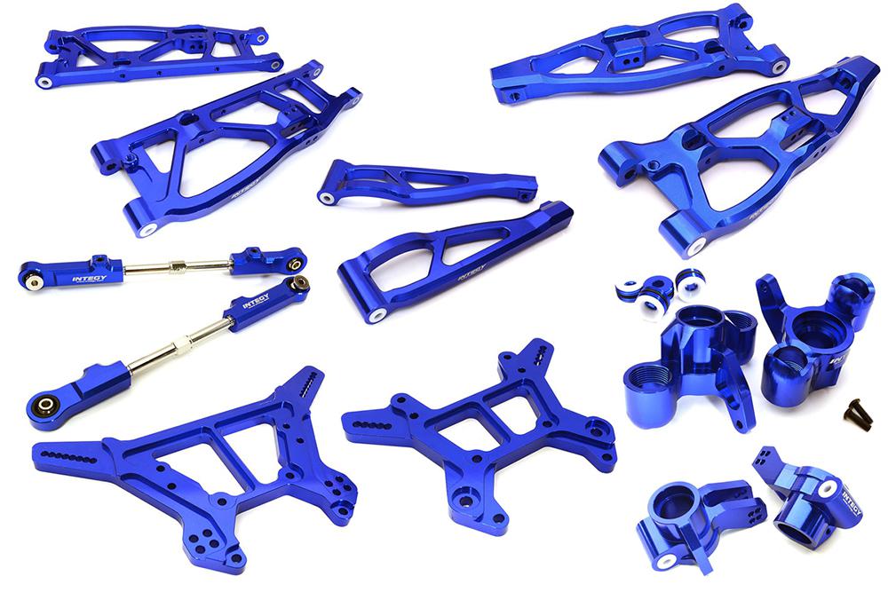 C28729BLUE Blue Billet Machined Alloy Suspension Upgrade Kit for Arrma 1/8 Kraton 6S BLX - Image 1