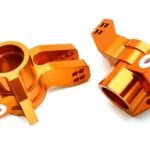 Orange Billet Machined Rear Hub Carriers for Arrma Kraton 6S BLX AR330404