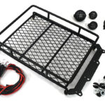Realistic 1/10 Metal Luggage Tray with 4 LED Spot Light for Axial Wraith 2.2