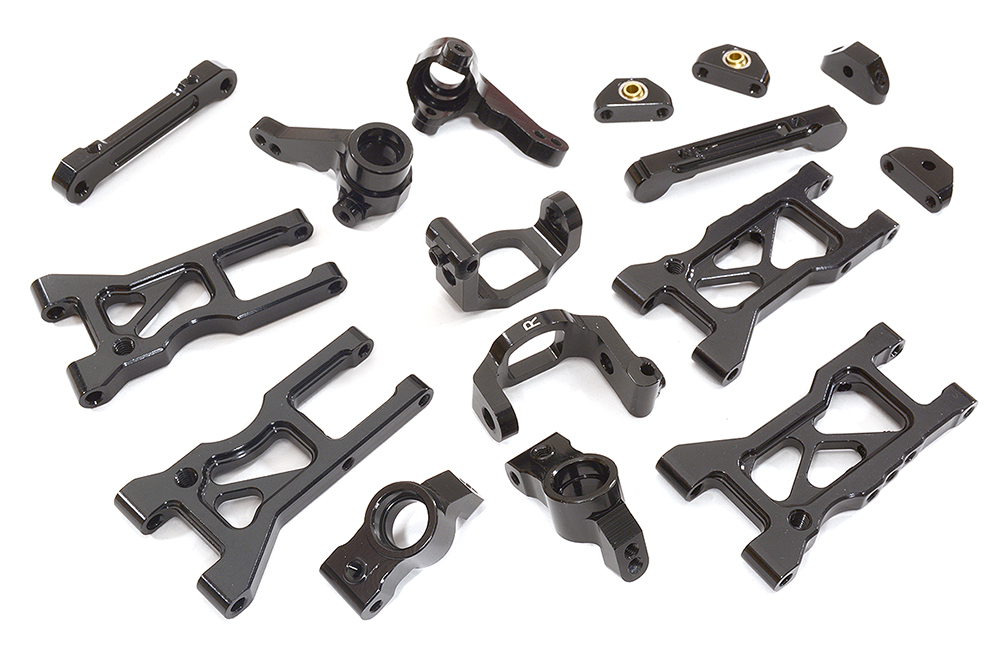 C28786BLACK Billet Machined Suspension Kit for Tamiya 1/10 TA07 - Image 1