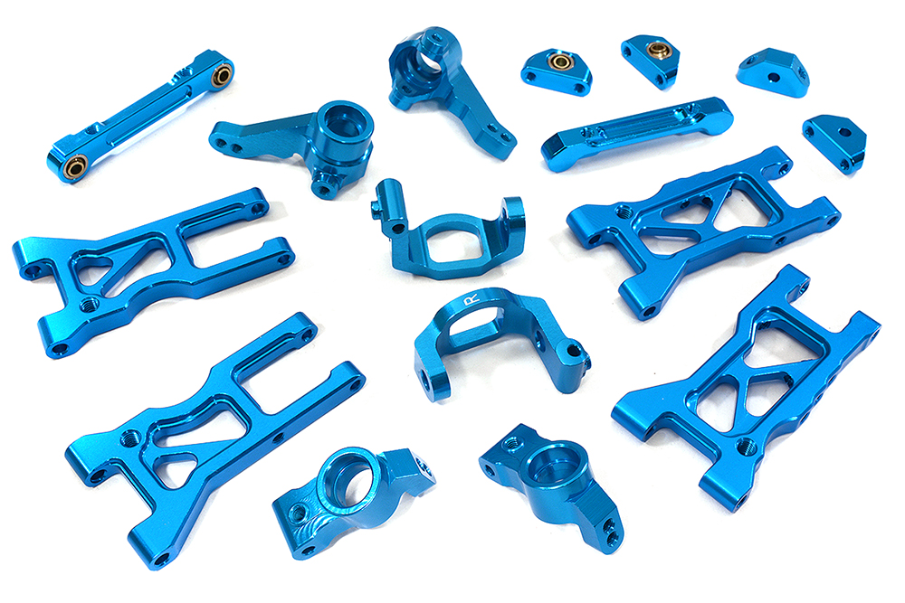C28786LIGHTBLUE Billet Machined Suspension Kit for Tamiya 1/10 TA07 - Image 1