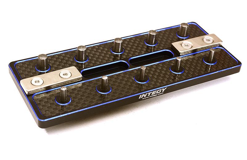 C28794BLUE Blue 20 Positions Pinion Gear Carrying Storage Rack for 1/8 & 5mm Shaft - Image 1