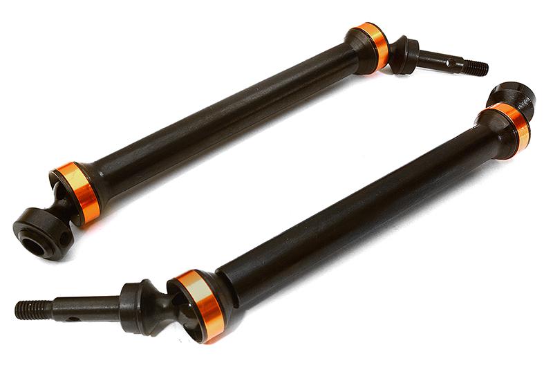 C28797ORANGE Machined Universal Drive Shafts for Traxxas 1/10 E-Revo & E-Maxx Brushless 5451X - Image 1