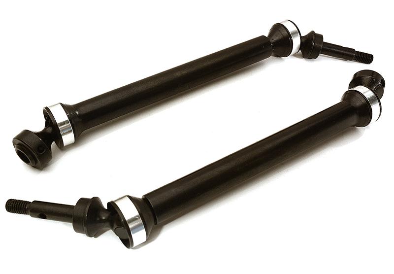 C28797SILVER Machined Universal Drive Shafts for Traxxas 1/10 E-Revo & E-Maxx Brushless 5451X - Image 1
