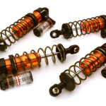 Adjustable Piggyback Shock Absorber Set in Orange for Traxxas Bandit 1/10 Scale