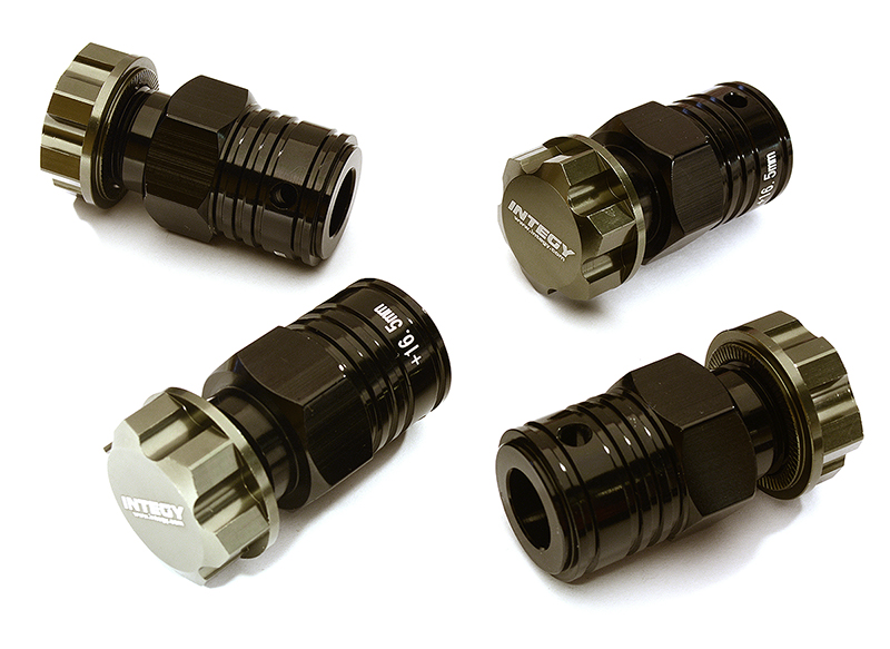 C28824GREY Extended +16.5 Wheel Adapter 24mm Hex (4) for Losi 1/5 Desert Buggy XL-E & 2.0 - Image 1