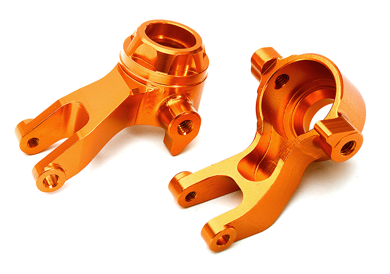 C28864ORANGE Billet Machined Steering Knuckles for Arrma 1/10 Granite 4X4 3S BLX AR330469 - Image 1