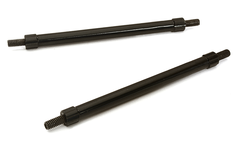 C28885BLACK Billet Machined 85mm Aluminum Linkages (2) M4 Threaded for 1/10 Scale Crawler - Image 1