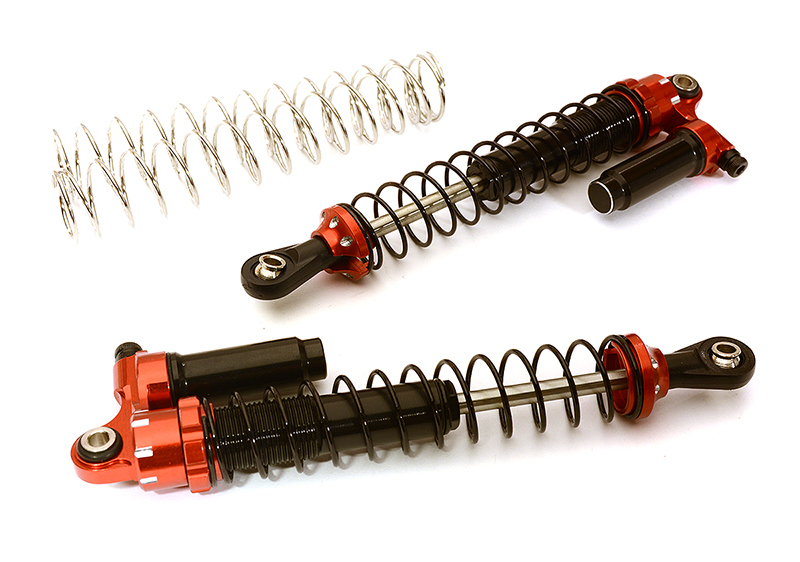 C28952RED Billet Machined Piggyback Shock(2) for 1/10 Size Off-Road Scale Crawler(L=100mm) - Image 1