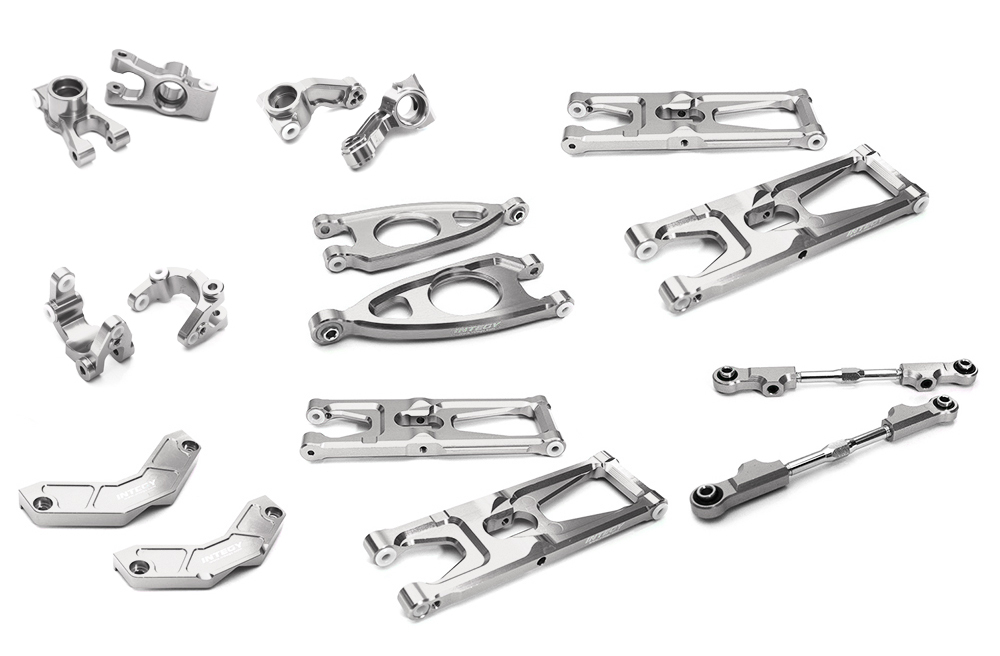 C28999SILVER Billet Machined Suspension Kit for Arrma 1/10 Granite Voltage 2WD Mega Truck - Image 1