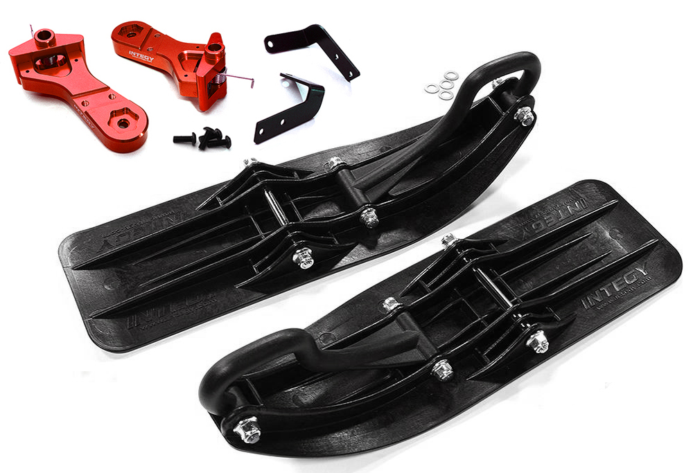 C29018RED Front Sled Ski Attachment Set for Arrma 1/10 Granite Voltage 2WD Mega Truck - Image 1