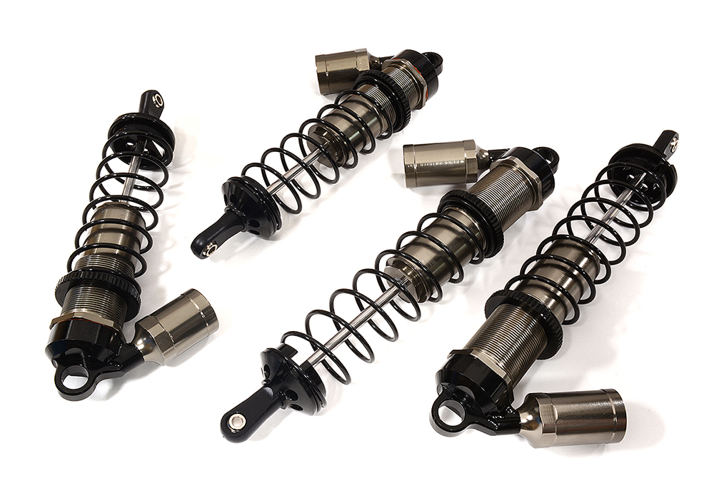 C29089GREY Machined Piggyback Shock Set for Arrma 1/8 Kraton 6S BLX ARA330621 ARA330622 - Image 1