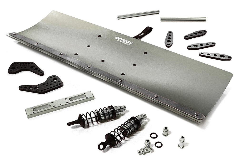 C29091GREY Alloy Machined 550mm Snowplow Kit for Losi 1/5 Desert Buggy XL-E - Image 1
