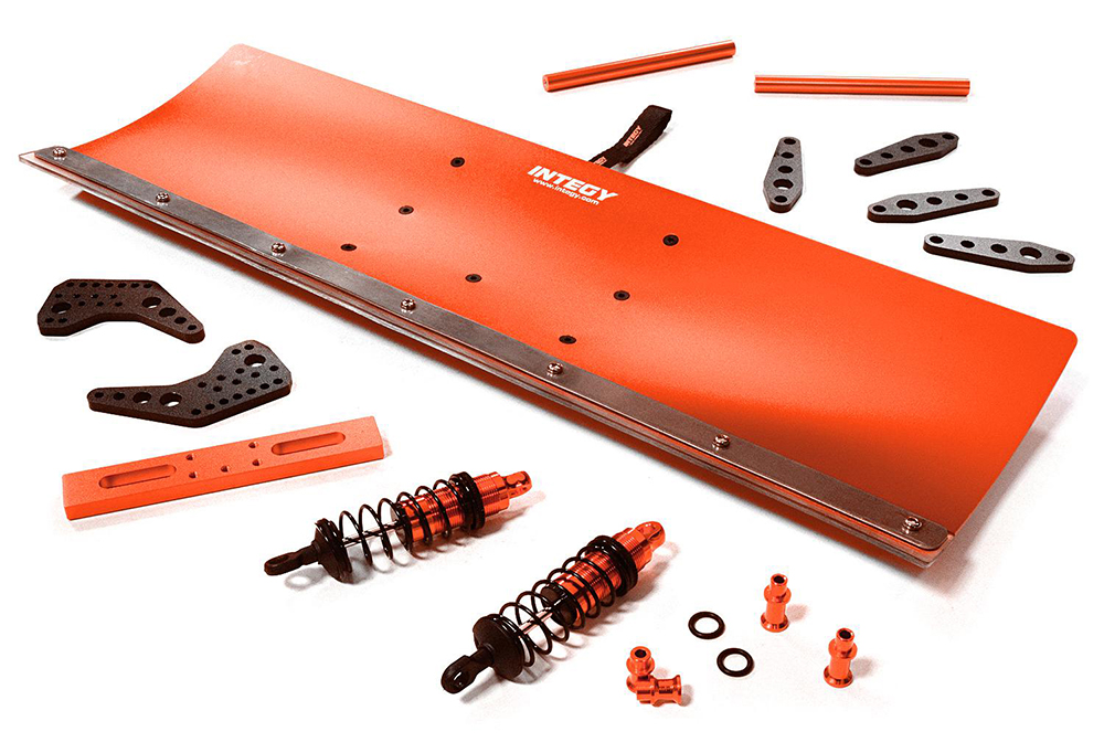C29091RED Alloy Machined 550mm Snowplow Kit for Losi 1/5 Desert Buggy XL-E - Image 1