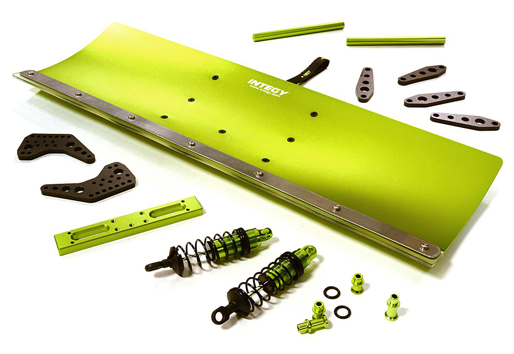 C29092GREEN Alloy Machined 500mm Snowplow Kit for Arrma 1/8 Kraton 6S BLX - Green - Image 1