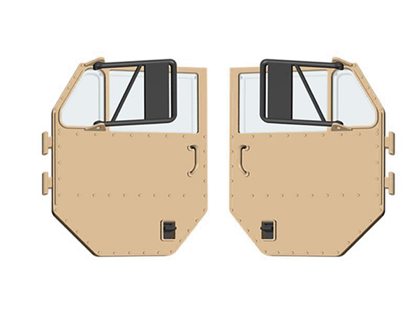 C29123 Yellow Door Assembly Replacement for 1/12 8X8 RC Military Truck Model - Image 1