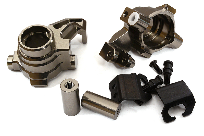 C29145GREY Snowmobile & Sandmobile Option Front Steering Blocks for Traxxas 1/10 Maxx - Image 1