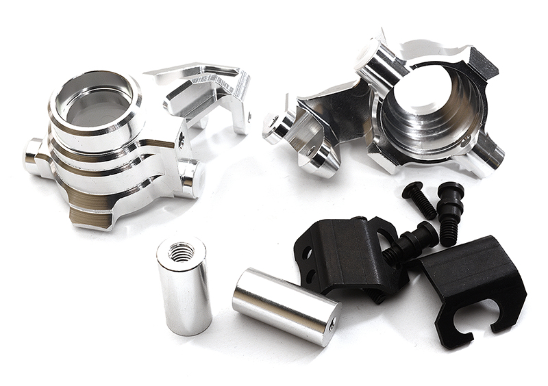 C29145SILVER Snowmobile & Sandmobile Option Front Steering Blocks for Traxxas 1/10 Maxx - Image 1