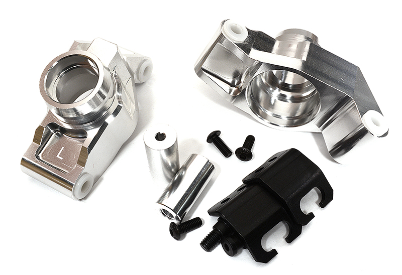 C29146SILVER Snowmobile & Sandmobile Option Rear Hubs for Traxxas 1/10 Maxx - Image 1