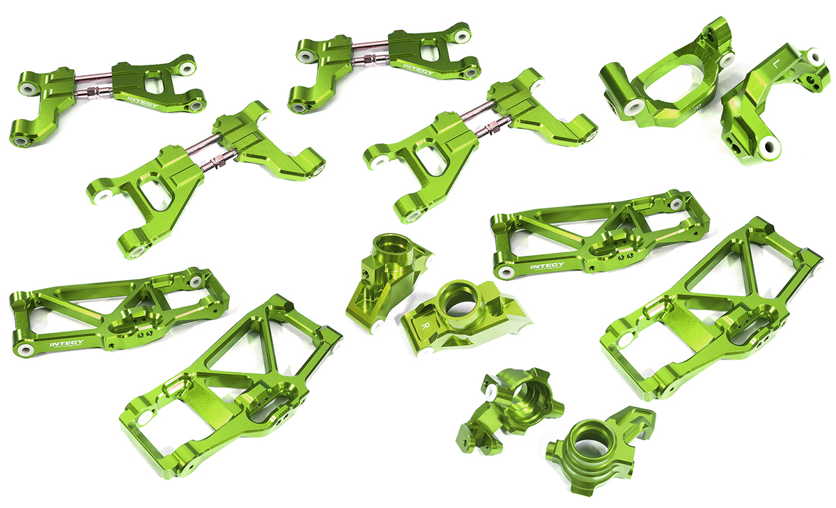 C29368GREEN Billet Machined Suspension Kit for Traxxas 1/10 Maxx 4S Truck - Image 1