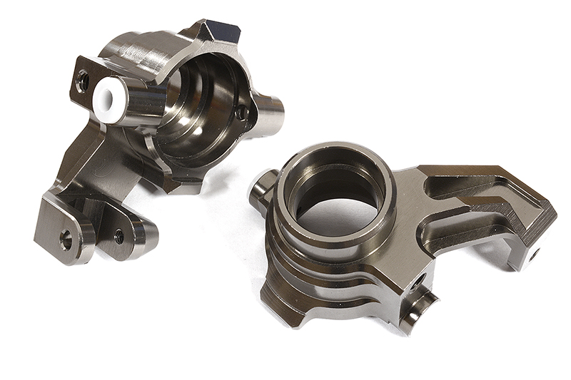 C29372GREY Billet Machined Steering Knuckles for Traxxas 1/10 Maxx 4S Truck 8937 - Image 1