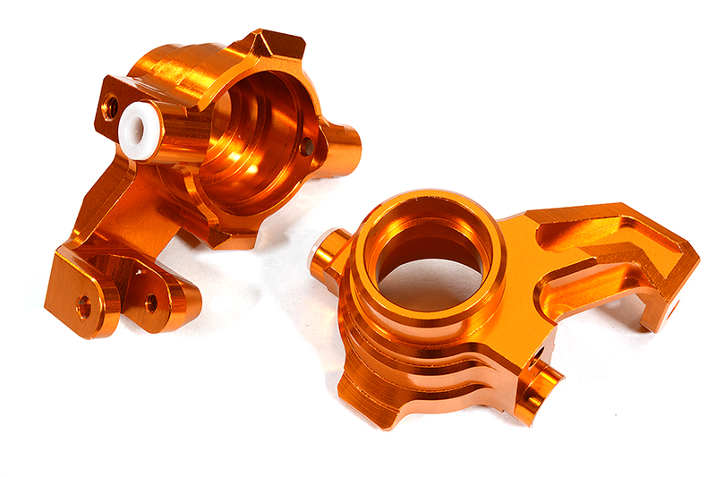 C29372ORANGE Billet Machined Steering Knuckles for Traxxas 1/10 Maxx 4S Truck 8937 - Image 1
