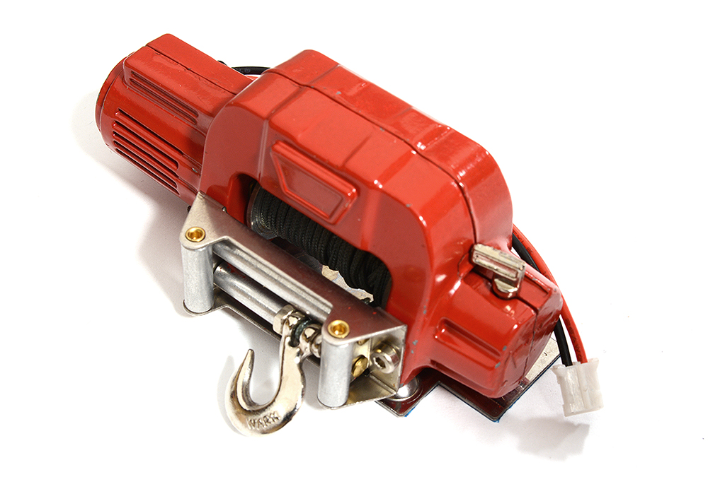 C29407RED Realistic Alloy High Torque Winch for 1/10 Scale Off-Road Crawler - Image 1