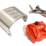 Stainless Steel Skid Plate & Alloy Differential Cover for Axial 1/10 SCX10 II