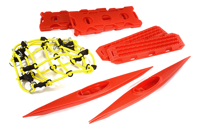C29439REDYELLOW Realistic Model 1/10 Scale Accessories Set for Off-Road Crawler - Image 1
