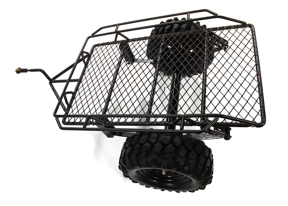 C29523 Realistic Leaf Spring 1/10 Size Low Side Trailer for Scale Crawler Truck - Image 1