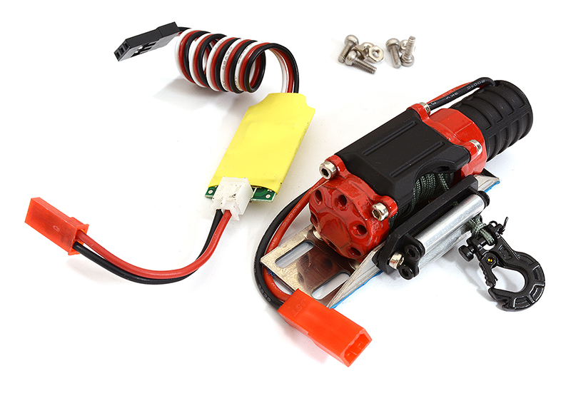 C29565 Realistic Winch w/ Receiver 3rd Ch. Controller for 1/10 Scale Trail Crawler - Image 1