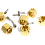 12mm Hex Wheel (6) Hub Brass 11mm Thick for Traxxas TRX-6 Scale & Trail Crawler