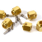 12mm Hex Wheel (6) Hub Brass 12mm Thick for Traxxas TRX-6 Scale & Trail Crawler