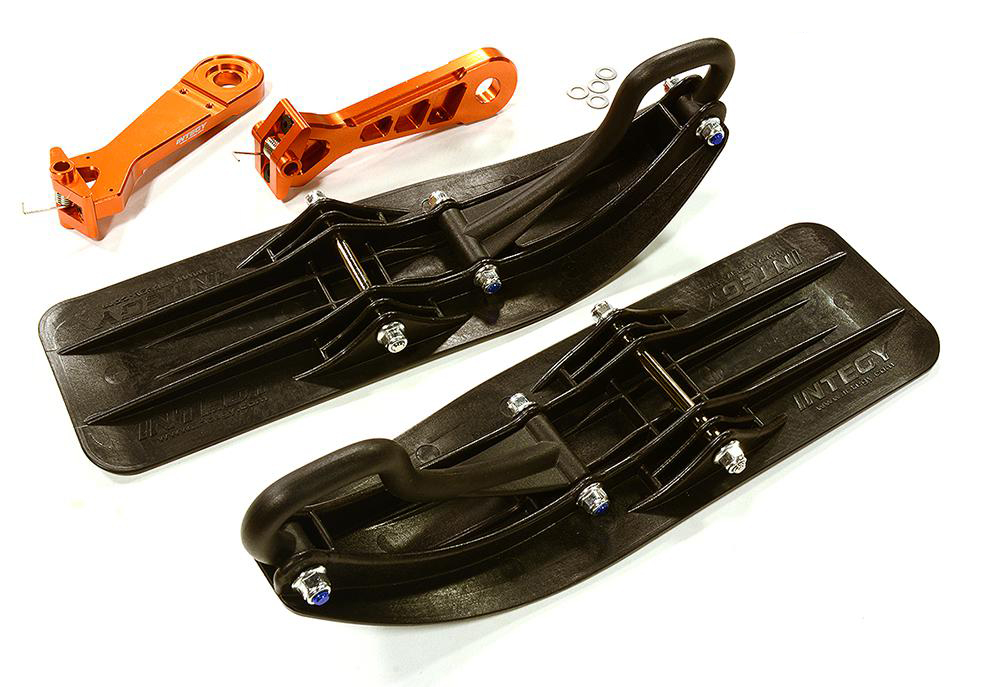 C29603ORANGE Front Sled Ski Attachment Kit for 1/5 Kraton 4X4 8S BLX Brushless Monster Truck - Image 1
