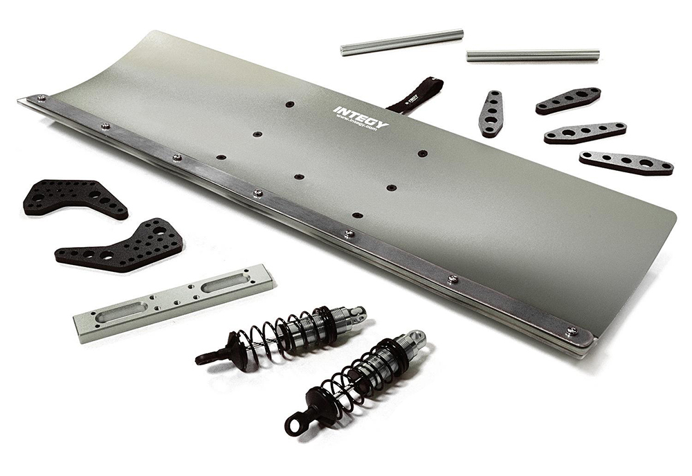 C29604GREY Alloy Machined Snowplow Kit for 1/5 Kraton 4X4 8S BLX Brushless Monster Truck - Image 1